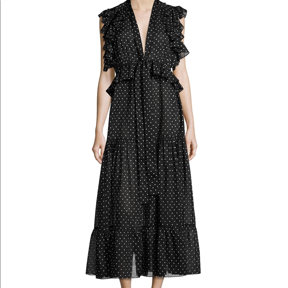 Robert Rodriguez Black and White Polka Dot Dress